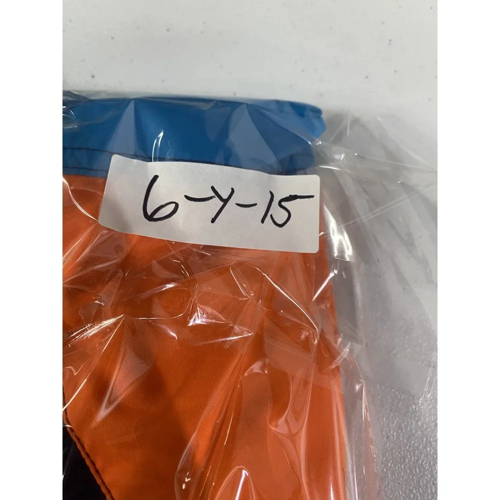 Ocean Pacific OP Swim Trunks Shorts Boys L 10-12 Blue Orange Colorblock Surfing